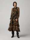 Diane Von Furstenberg Nadine Leopard-print Silk Chiffon Midi Dress In Brown