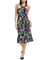 Diane Von Furstenberg Neely Floral-print Midi Dress In Black
