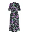 Diane Von Furstenberg Nella Midi Dress In Tulip Fields Violet