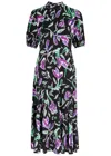 Diane Von Furstenberg Nella Midi Dress In Black