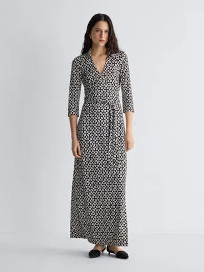 Diane Von Furstenberg New Abigail Silk Jersey Wrap Dress In Black