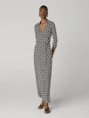 Diane Von Furstenberg New Abigail Wrap Maxi Dress In Black