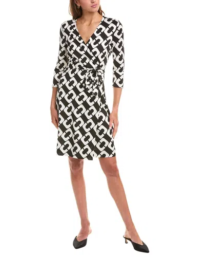 Diane Von Furstenberg New Julian Two Silk Wrap Dress In Black