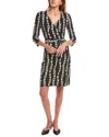 Diane Von Furstenberg New Julian Two Silk Wrap Dress In Black