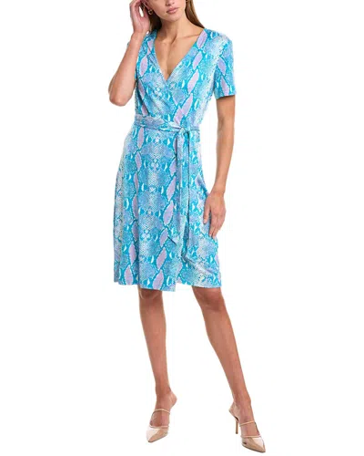 Diane Von Furstenberg New Julian Two Silk Wrap Dress In Teal