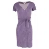 Diane Von Furstenberg New Julian Two Wrap Dress In Purple Cotton In Purple