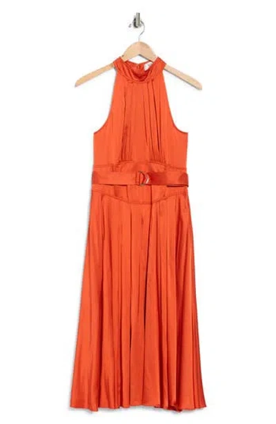 Diane Von Furstenberg Nicola Sleeveless Belted Midi Dress In Red
