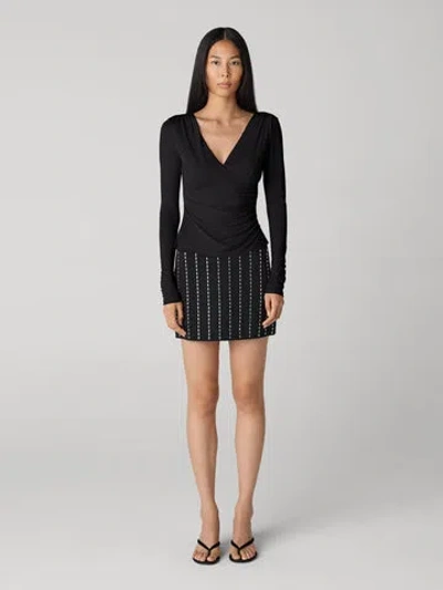 Diane Von Furstenberg Noa Top In Black