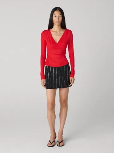 Diane Von Furstenberg Noa Top In Red