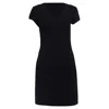 Diane Von Furstenberg Norma Ponte Dress In Black Triacetate In Black