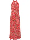 Diane Von Furstenberg Nyck Abstract-print Halter Maxi Dress In Red