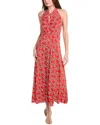 Diane Von Furstenberg Nyck Abstract-print Halter Maxi Dress In Red