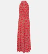 Diane Von Furstenberg Nyck Abstract-print Halter Maxi Dress In Red