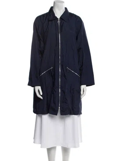 Pre-owned Diane Von Furstenberg Nylon Coat In Blue