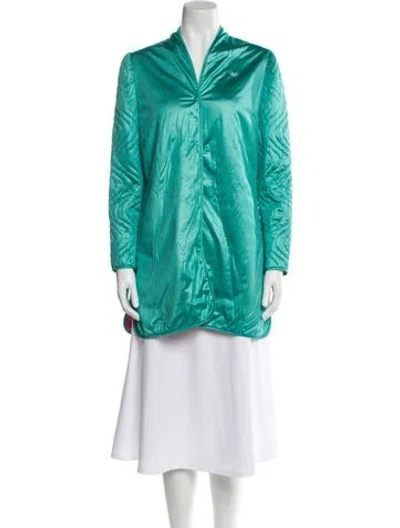 Pre-owned Diane Von Furstenberg Nylon Coat In Green