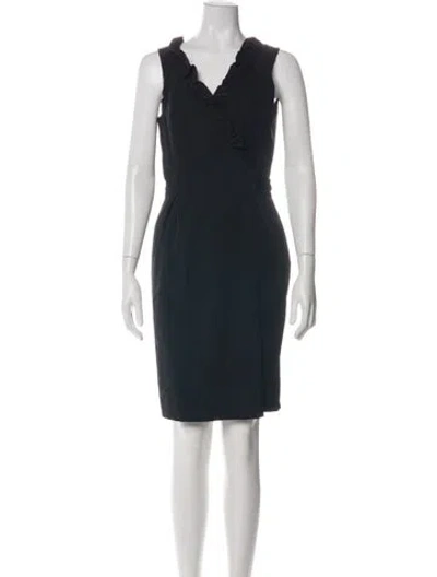 Pre-owned Diane Von Furstenberg Nylon Mini Dress In Black