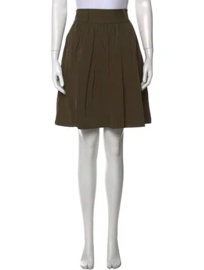 Pre-owned Diane Von Furstenberg Nylon Mini Skirt In Green