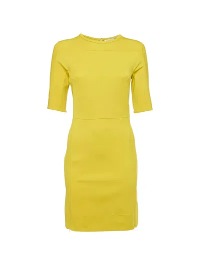 Pre-owned Diane Von Furstenberg Oka Sheath Midi Dress In Yellow