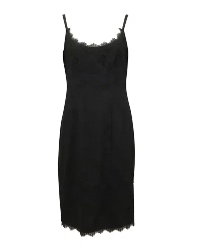 Diane Von Furstenberg Olivia Lace Dress In Black Nylon