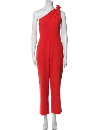 Pre-owned Diane Von Furstenberg One-shoulder Jumpsuit In Orange