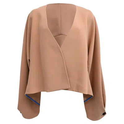 Diane Von Furstenberg Open Blazer In Brown Acetate