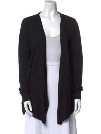Pre-owned Diane Von Furstenberg Open Front Sweater In Black