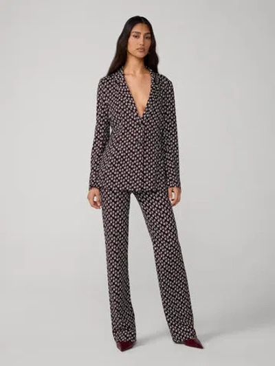 Diane Von Furstenberg Ophelia Jacket In Tiny Loch Box Soil