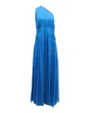 Diane Von Furstenberg Ophelia Ruched Silk Dress In Blue Silk In Blue