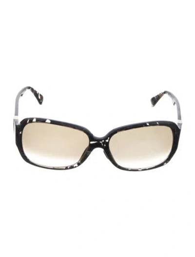 Pre-owned Diane Von Furstenberg Oversize Gradient Sunglasses In Black
