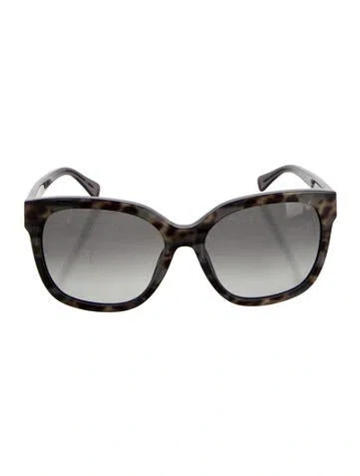 Pre-owned Diane Von Furstenberg Oversize Gradient Sunglasses In Black