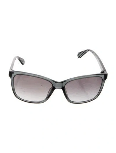 Pre-owned Diane Von Furstenberg Oversize Gradient Sunglasses In Black