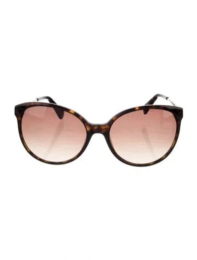 Pre-owned Diane Von Furstenberg Oversize Gradient Sunglasses In Brown