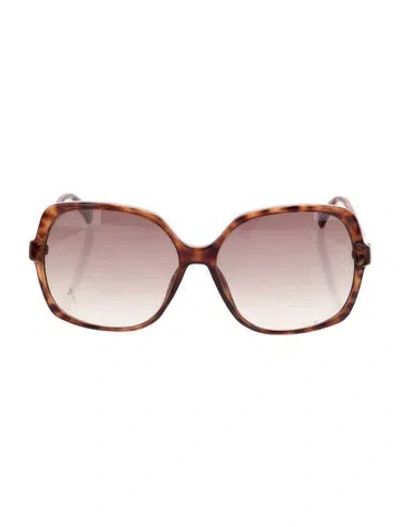 Pre-owned Diane Von Furstenberg Oversize Gradient Sunglasses In Brown