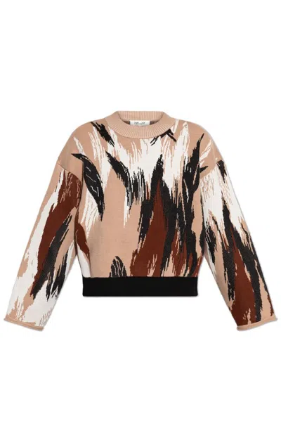 Diane Von Furstenberg Long-sleeved Sweater In Multi