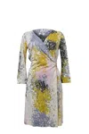 Diane Von Furstenberg Paint Splatter Print Wrap Dress In Multicolor Silk In Multi