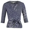 Diane Von Furstenberg Paisley Print Wrap Top In Blue Viscose In Blue