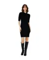 Diane Von Furstenberg Pam Ribbed-knit Minidress In Black
