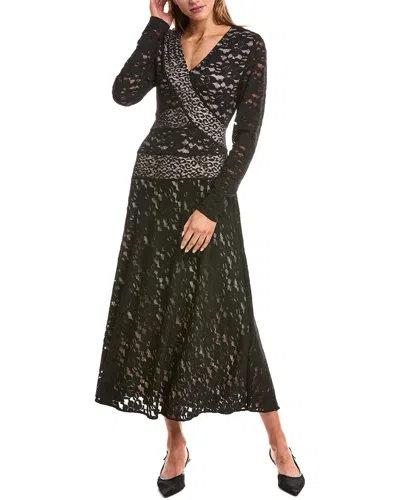 Diane Von Furstenberg Park Lace Midi Dress In Black