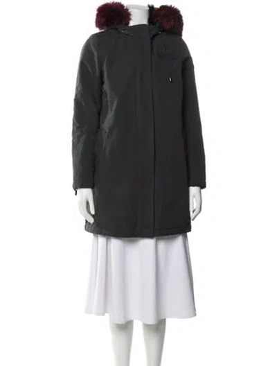 Pre-owned Diane Von Furstenberg Parka In Gray