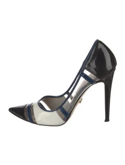 Pre-owned Diane Von Furstenberg Patent Leather D'orsay Pumps In Multi