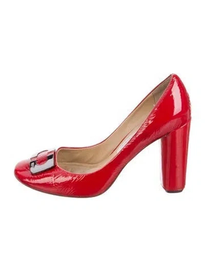Pre-owned Diane Von Furstenberg Patent Leather Pumps In Red
