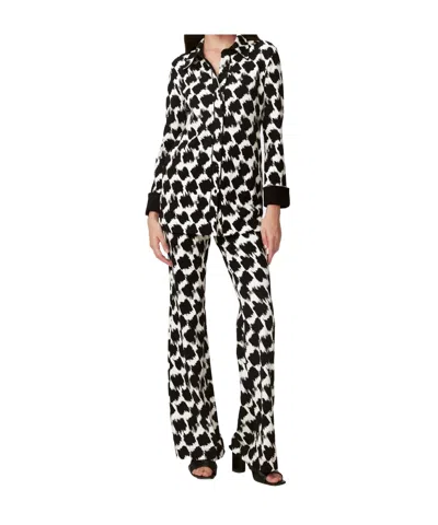 Diane Von Furstenberg Pattern Casual Pants In Brush Tooth