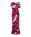 Diane Von Furstenberg Eliana One-shoulder Column Maxi Dress In Pink