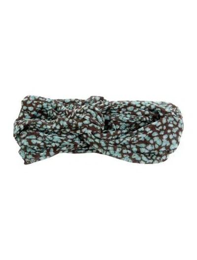 Pre-owned Diane Von Furstenberg Pattern Mesh Headband In Green
