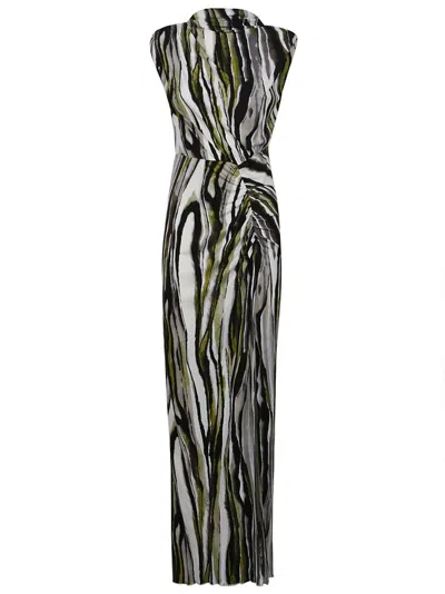 Diane Von Furstenberg Apollo Ruched Printed Jersey Maxi Dress In Multi