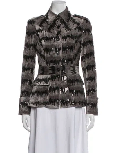 Pre-owned Diane Von Furstenberg Patterned Blazer In Multi