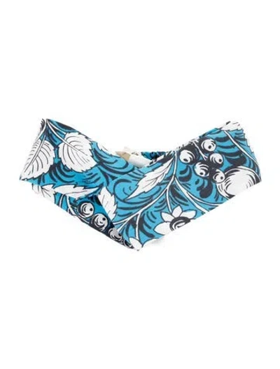 Pre-owned Diane Von Furstenberg Patterned Headband In Blue