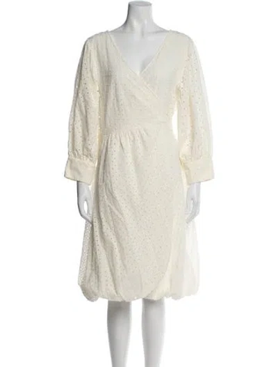 Pre-owned Diane Von Furstenberg Patterned Knee-length Dress W/ Tags In Neutral
