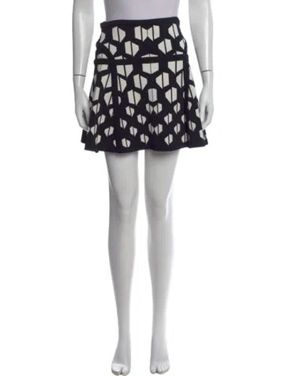 Pre-owned Diane Von Furstenberg Patterned Mini Skirt