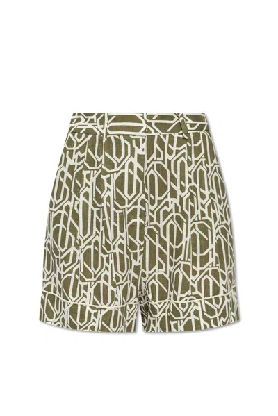 Diane Von Furstenberg Patterned Shorts In Green